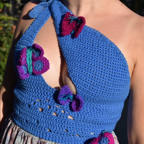 Handmade Ethereal Fairy Garden Asymmetrical Top - Picture 2 of 16